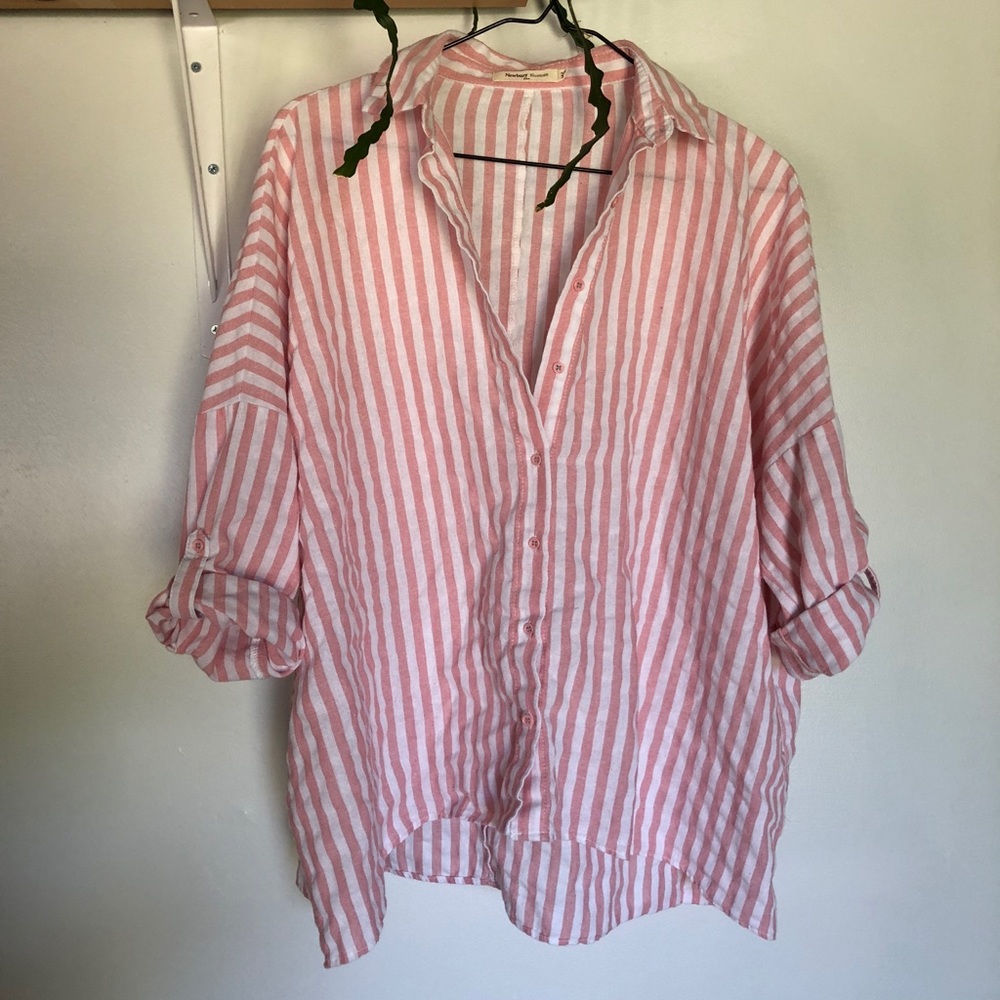 Newbury Kustom pink striped button down
